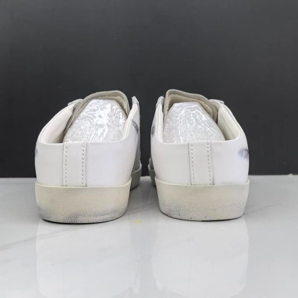 Golden Goose Super-Star Sabot White Leather Purple Glitter