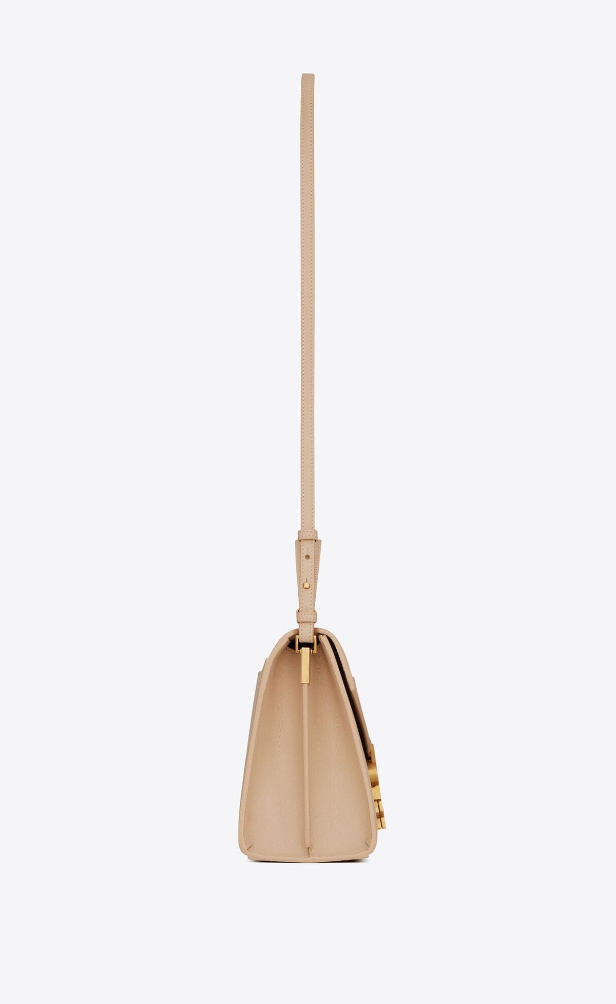 Y Cassandra Medium Top Handle in Grain de Poudre Embossed Leather