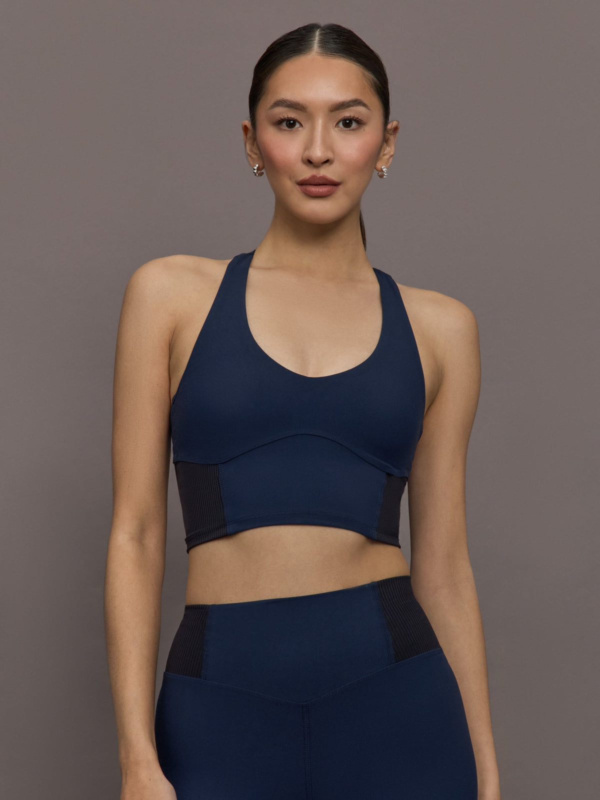 Seamed Bra in Melt - Navy/Black