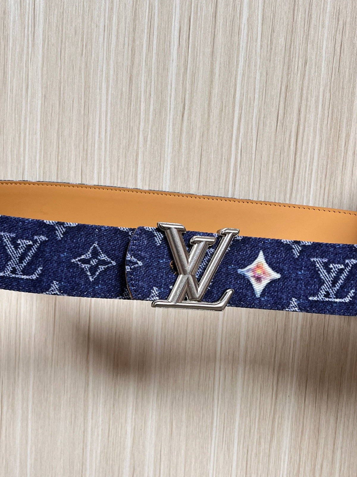 Louis Vuitton LV Initiales Monogram Denim Flower 40mm Reversible Belt
