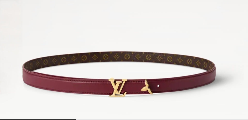 Louis Vuitton Pretty LV 20MM Reversible Belt Burgundy Monogram