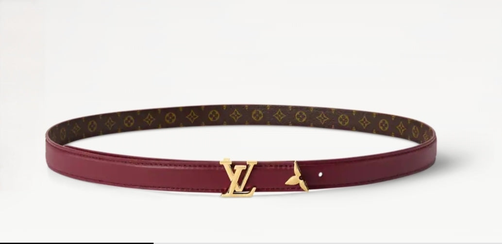 Louis Vuitton Pretty LV 20MM Reversible Belt Burgundy Monogram