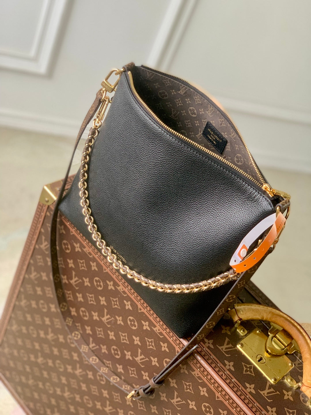LV 2025 Multipass Bag Black mix Brown Canvas Calfskin 347360