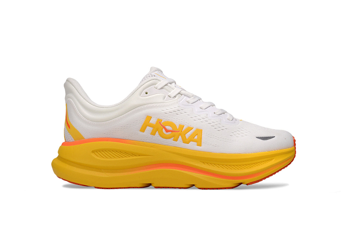 HOKA ONE ONE Bondi 9 White / Sunrise / Cyber Yellow