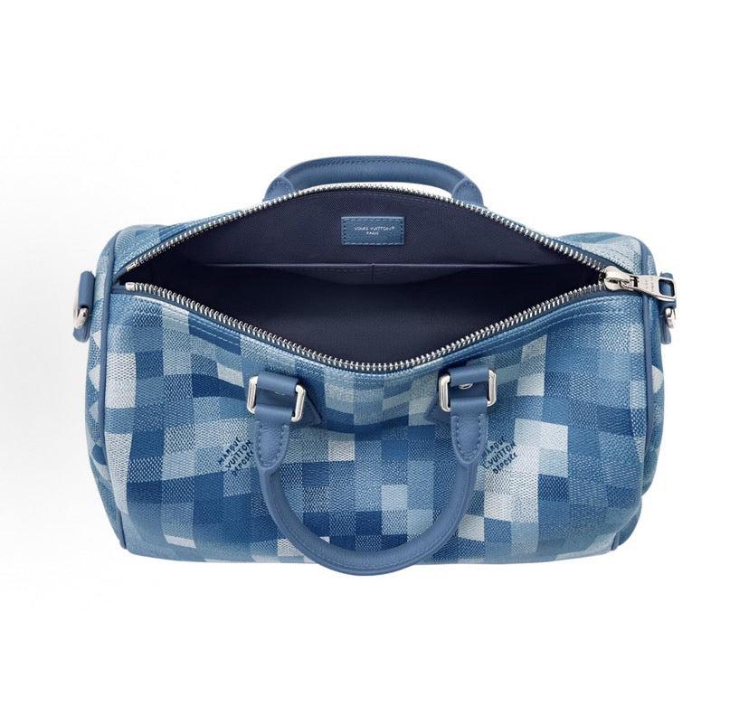 Louis Vuitton Speedy 30 Bandoulière Damoflage Indigo Blue