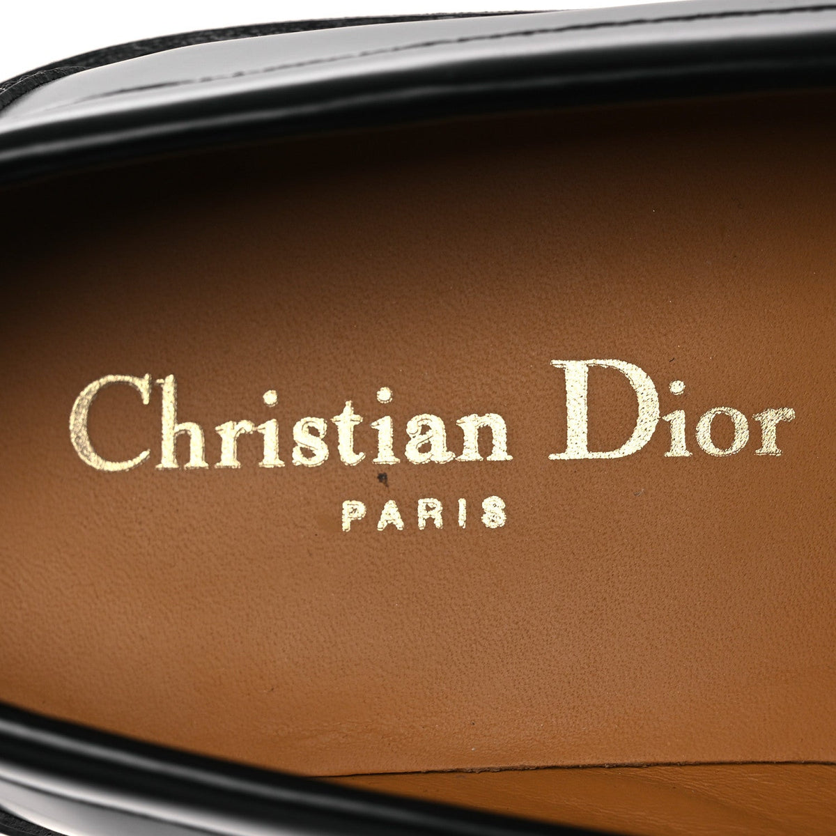 CHRISTIAN DIOR BRUSHED CALFSKIN BOY LOAFER BLACK WHITE