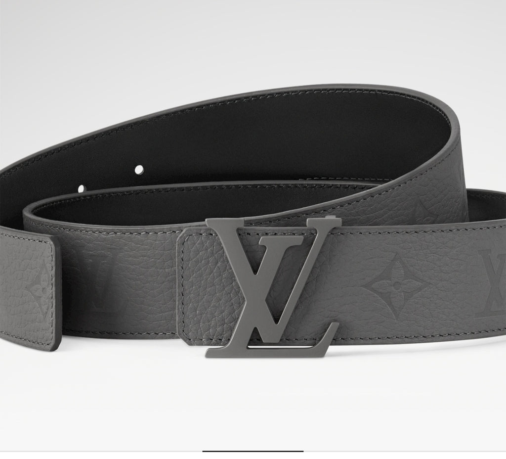 Louis Vuitton LV Initiales 40MM Reversible Belt Monogram Taurillon Grey