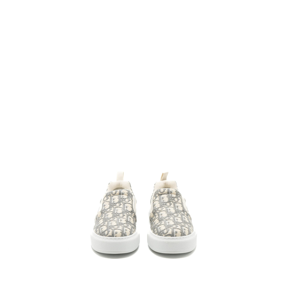 DIOR SOLAR LOAFERS OBLIQUE EMBROIDERY GREY STONE