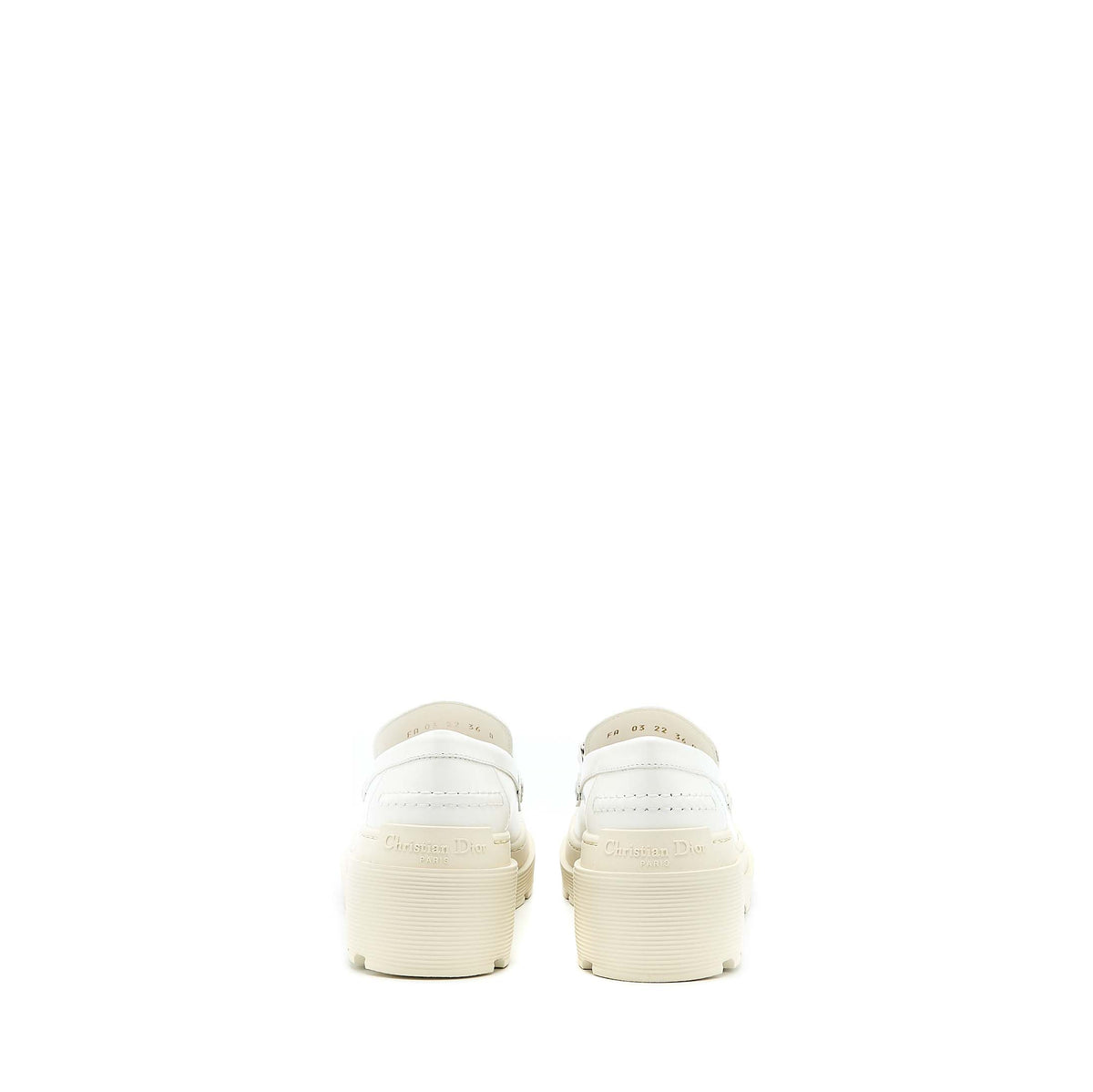 CHRISTIAN DIOR CODE LOAFER BRUSHED CALFSKIN WHITE SHW