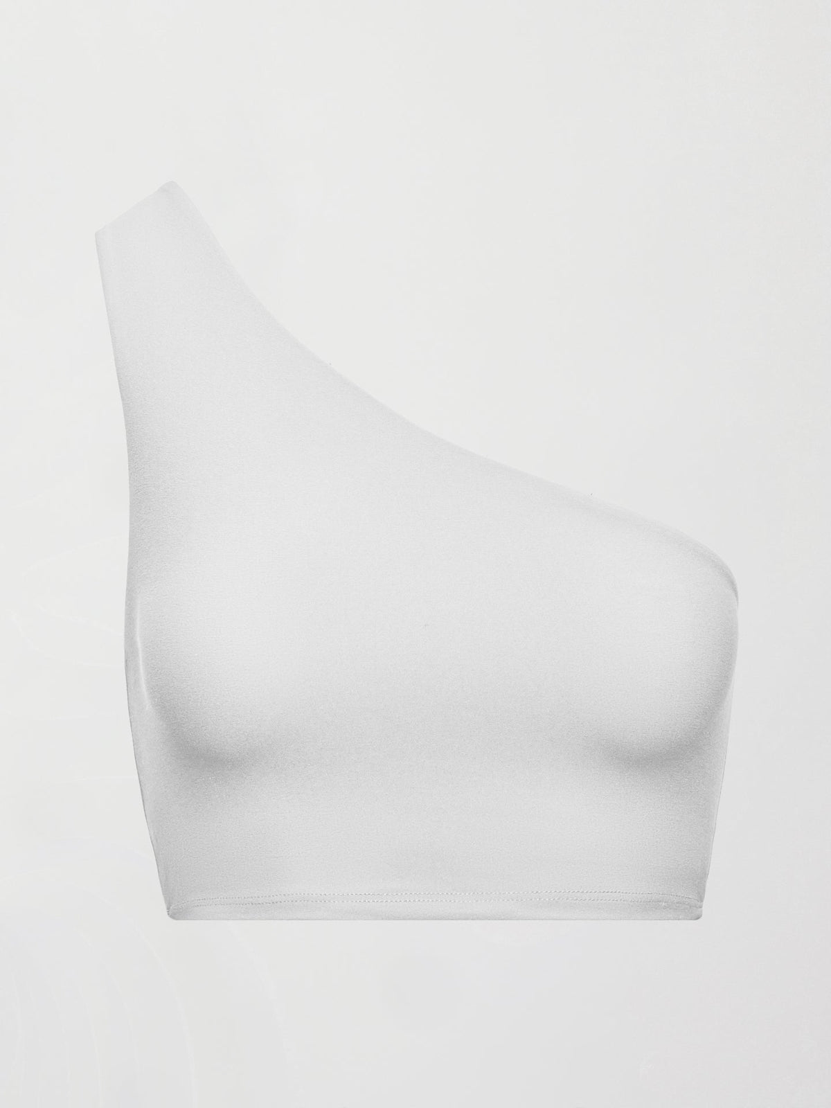 One Shoulder Bra in Melt - White