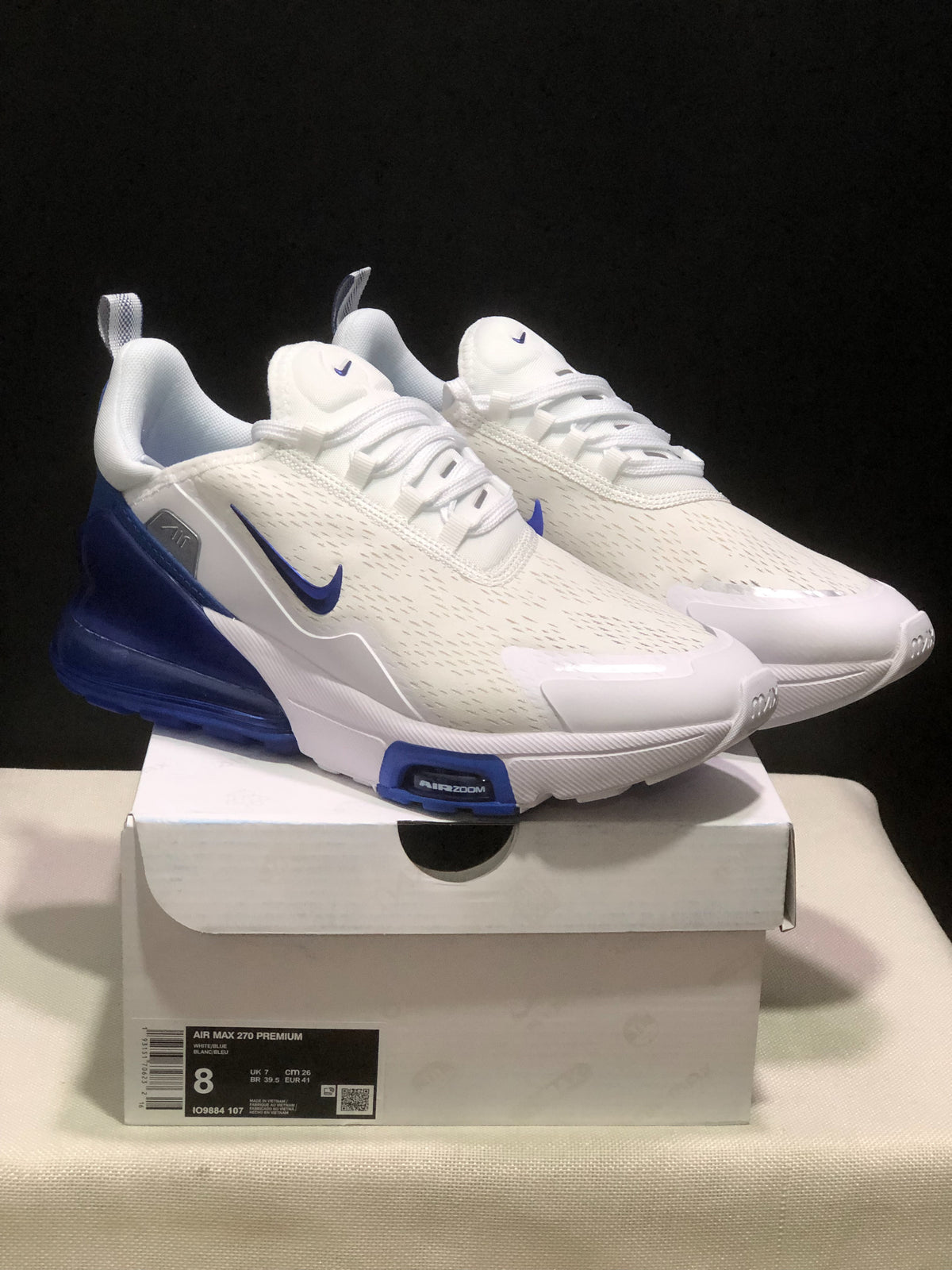 Air Max 270 Premium White/Royal Blue