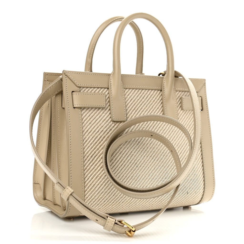 Y Sac De Jour Nano in Canvas in Beige and Sea Salt