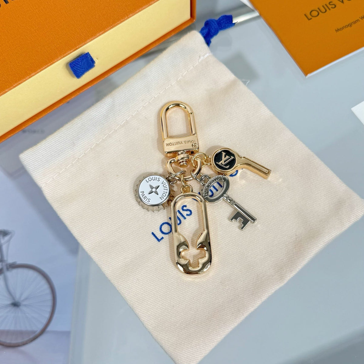 LV Whistle Keychain Charm