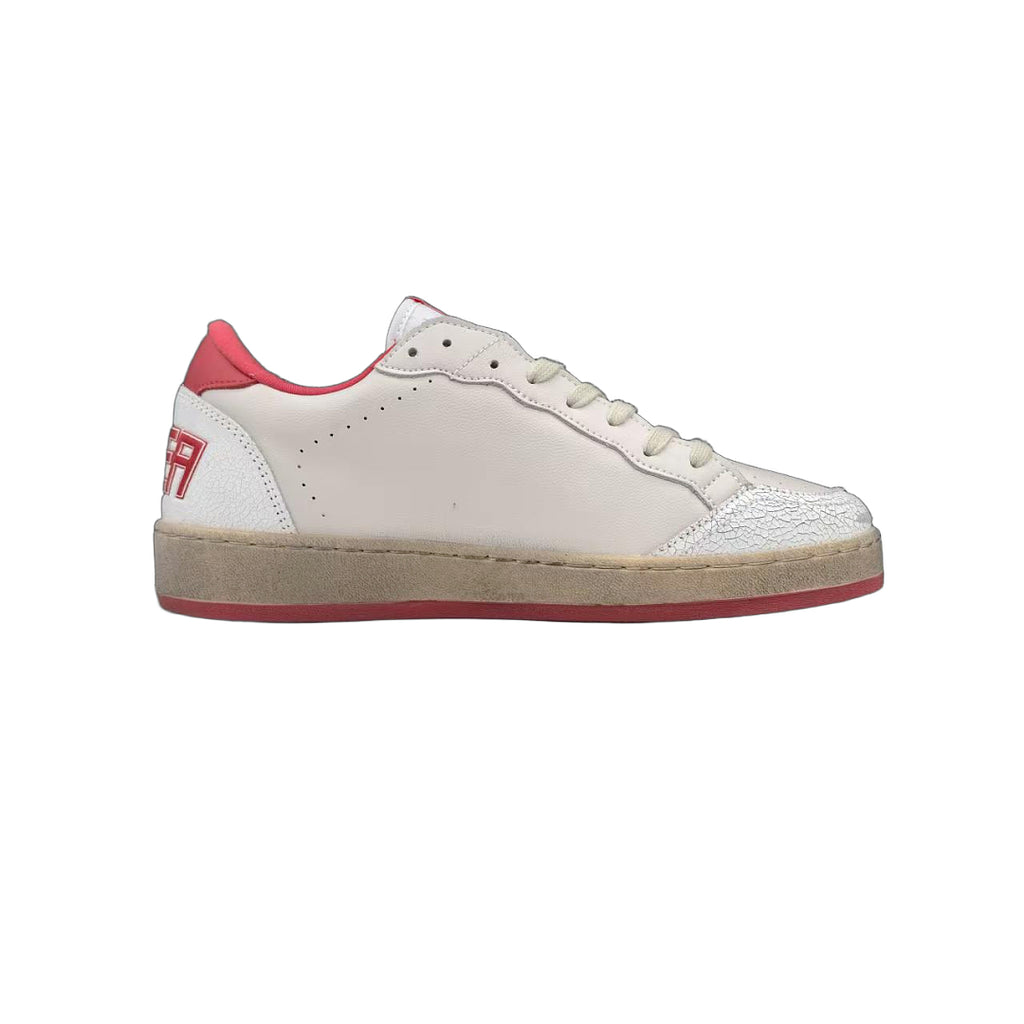 Golden Goose Ball Star White Leather Red