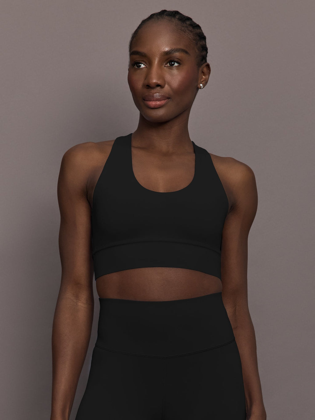 Support Bra in Diamond Compression - Black