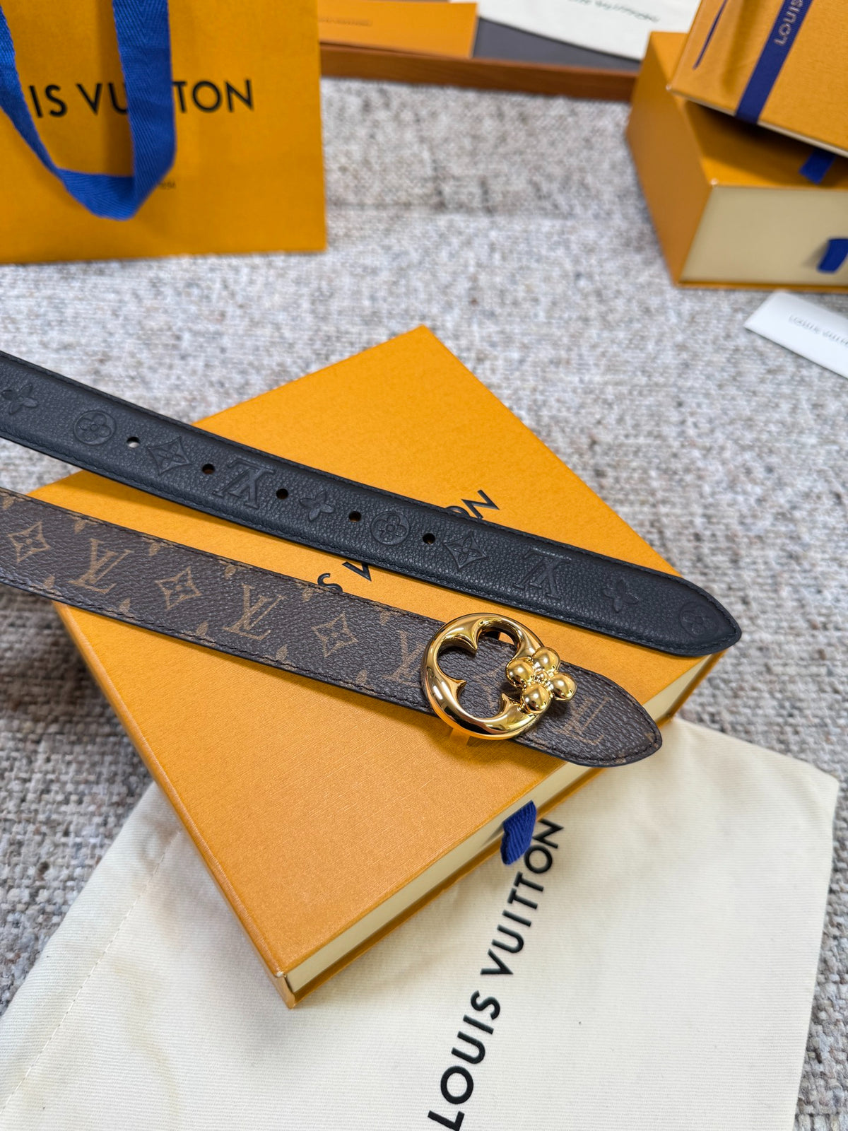 Louis Vuitton LV Flowergram 30mm Reversible Belt