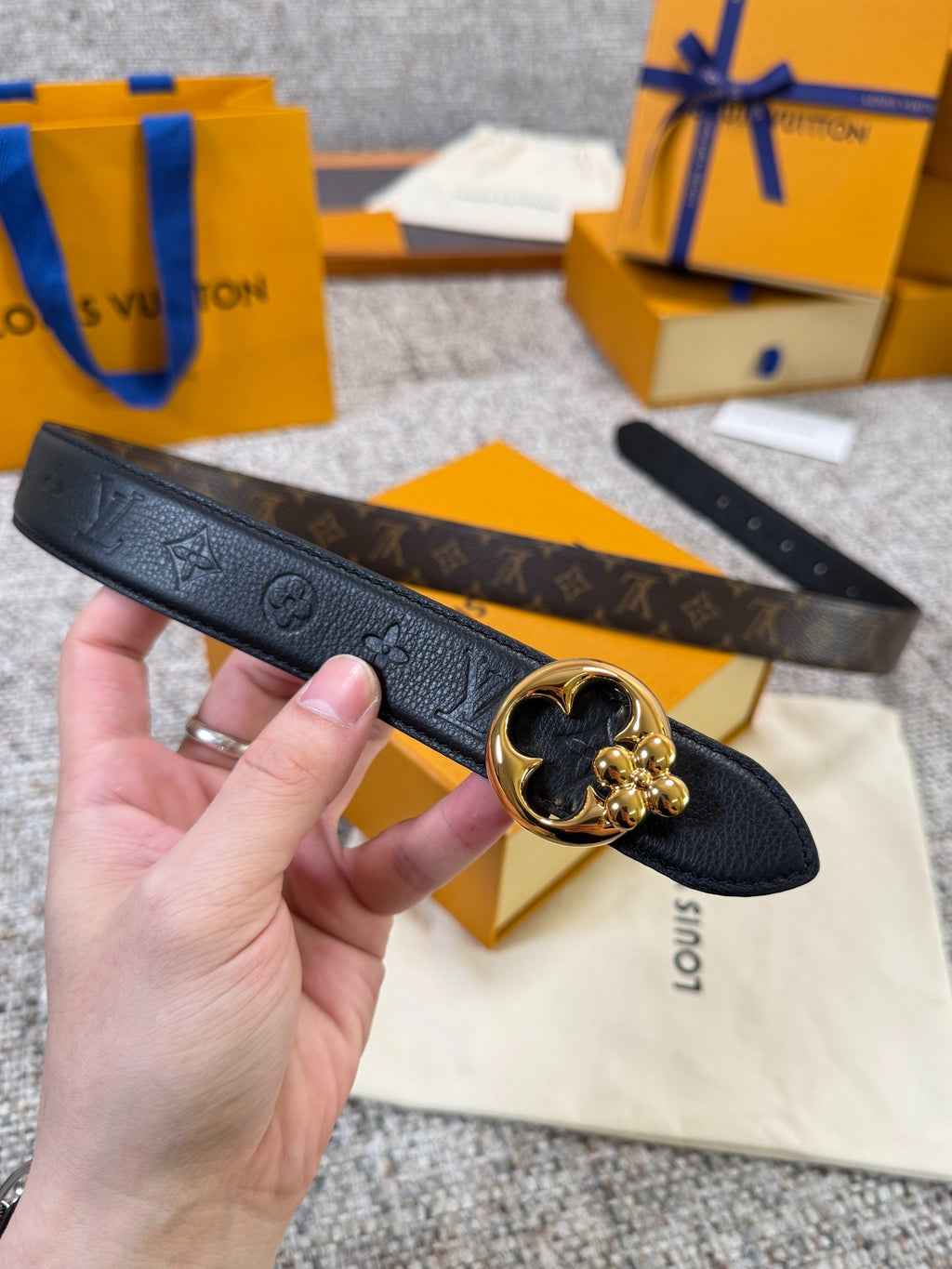 Louis Vuitton LV Flowergram 30mm Reversible Belt