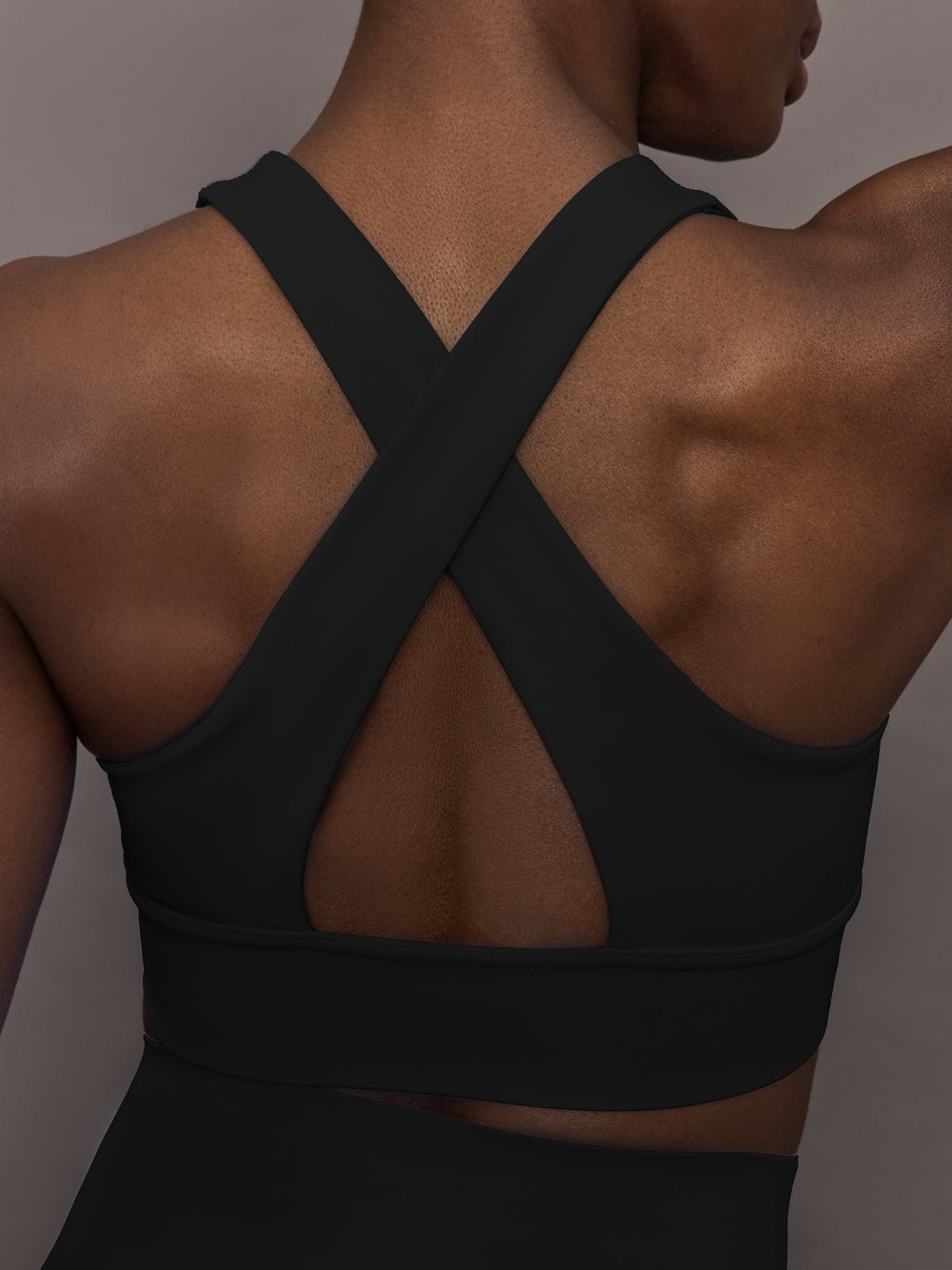 Support Bra in Diamond Compression - Black