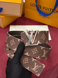 Louis Vuitton LV Initiales Monogram Denim 40MM Belt Brown
