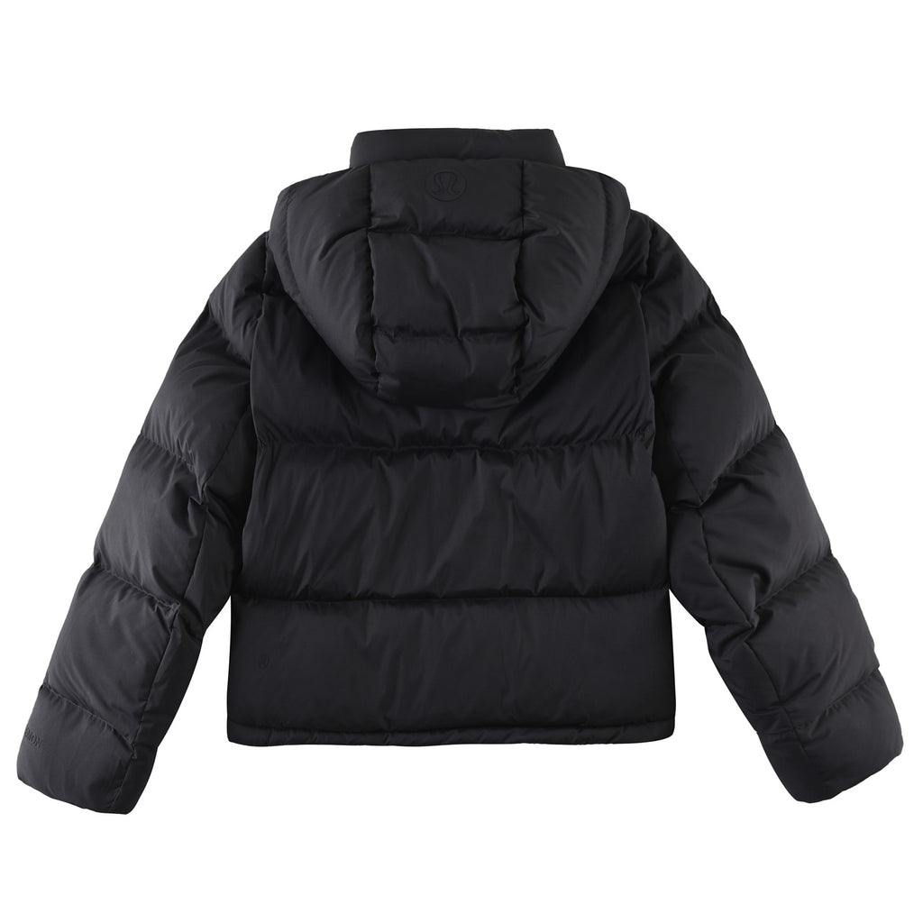 lululemon Women's Wunder Puff Water-Repellent Cropped Down Jacket in Black
