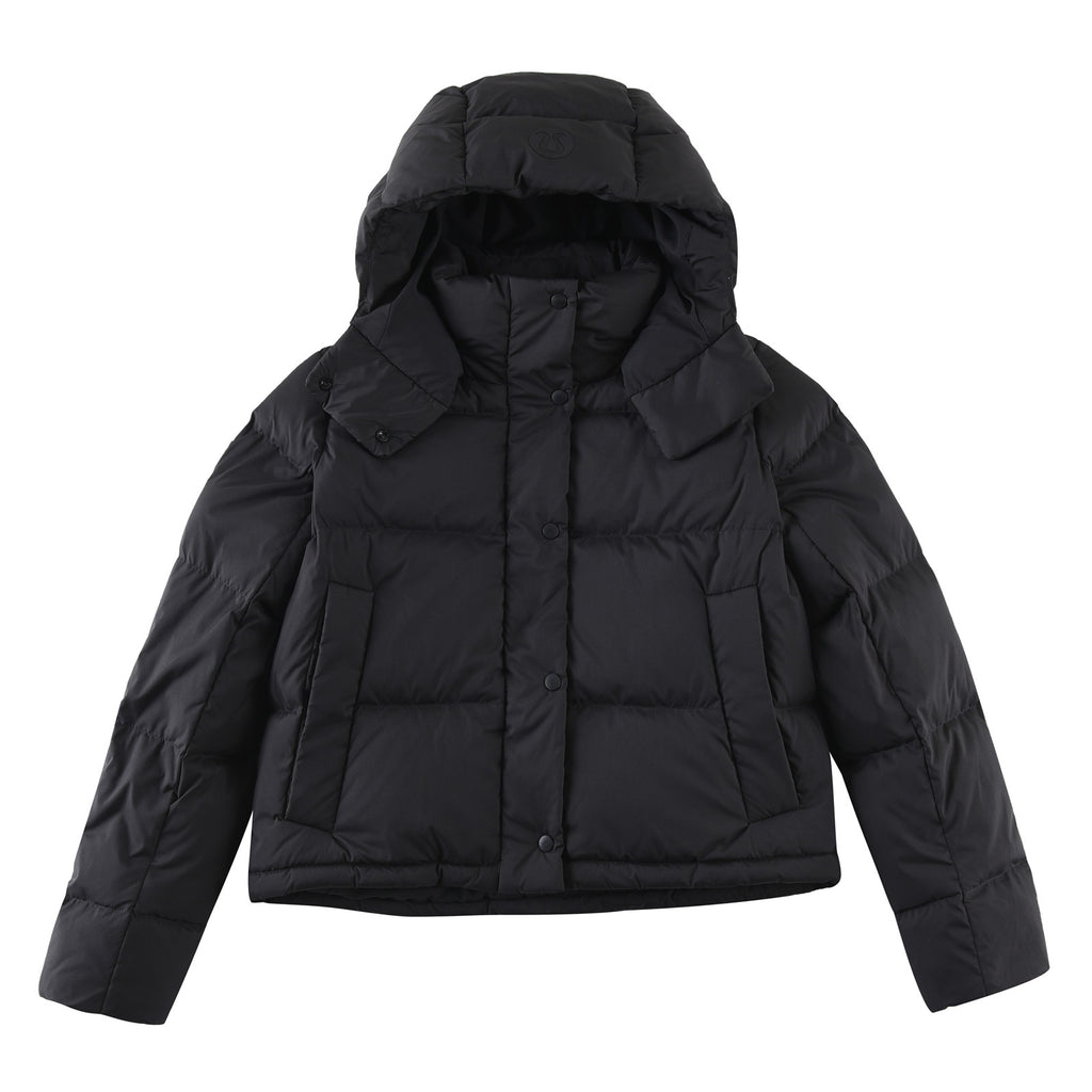 lululemon Women's Wunder Puff Water-Repellent Cropped Down Jacket in Black