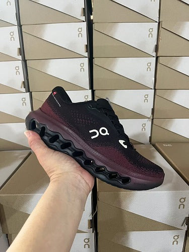 On Cloudsurfer Max Black/Burgundy