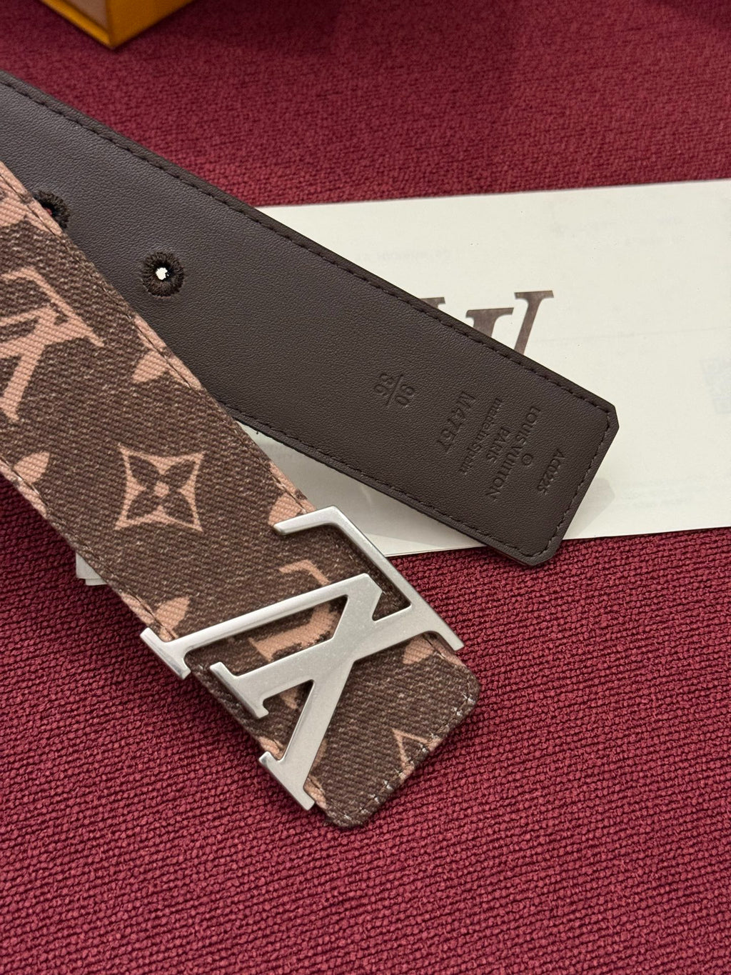 Louis Vuitton LV Initiales Monogram Denim 40MM Belt Brown