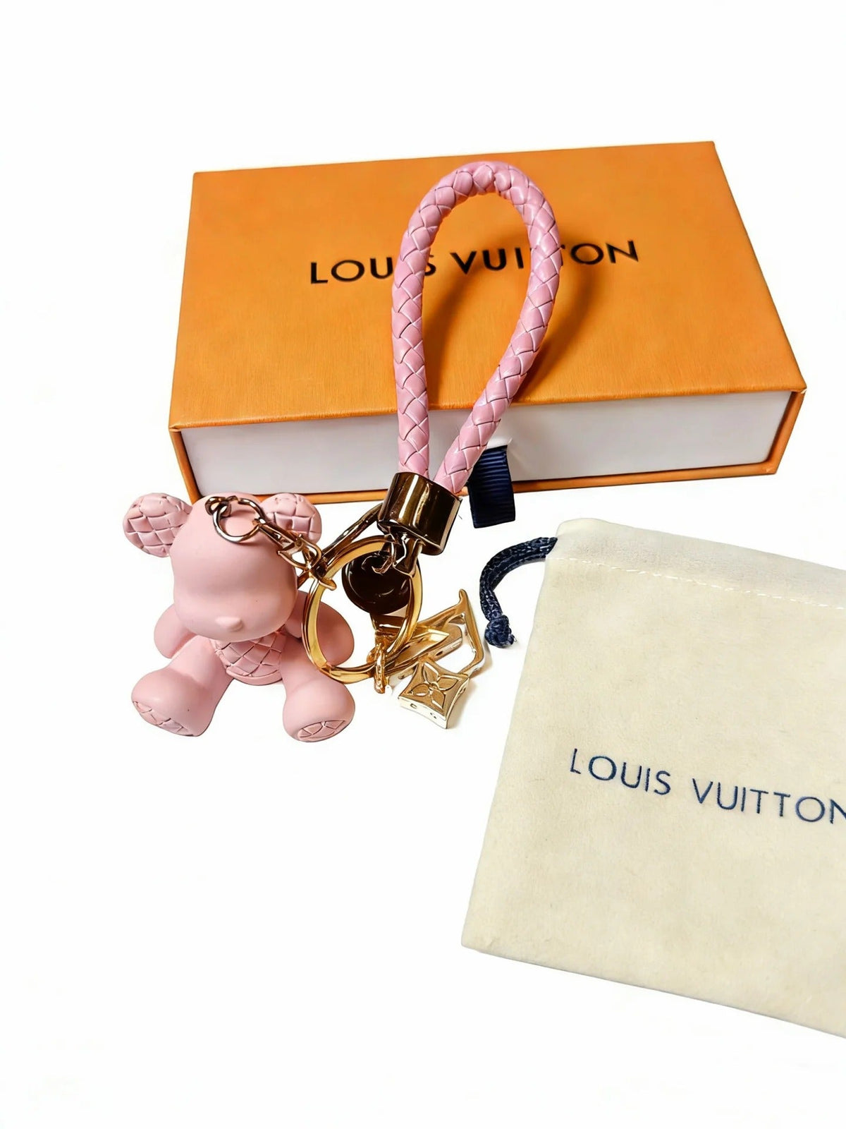 LV Pink Bear Charm