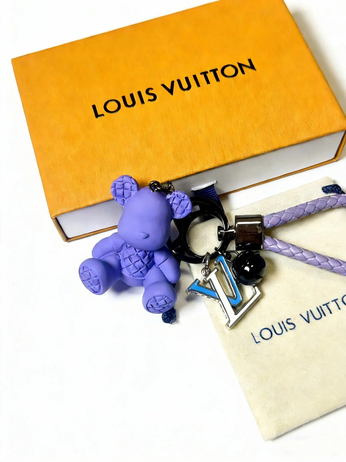 LV Purple Bear Charm