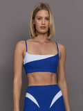 Spliced Colorblock Bra in Melt - Cobalt/White