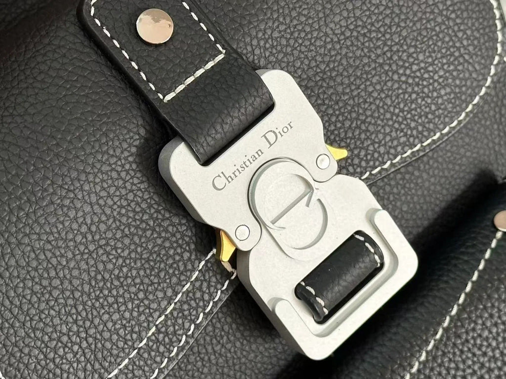 CD Gallop Sling Bag Black Grained Calfskin