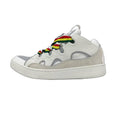 Lanvin Curb Sneakers 'Optic White' - Multicolor Chevron Laces