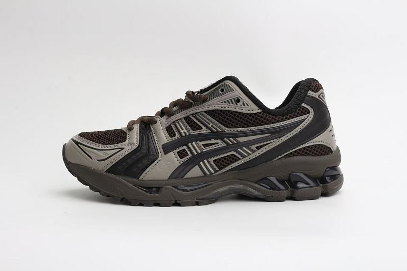 ASICS Unisex GEL-Kayano 14 "Mantis Green / Black" (Dark Grey/Brown Obsidian Edition)