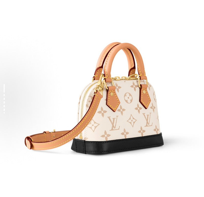 Louis Vuitton Nano Alma Monogram Dune Canvas