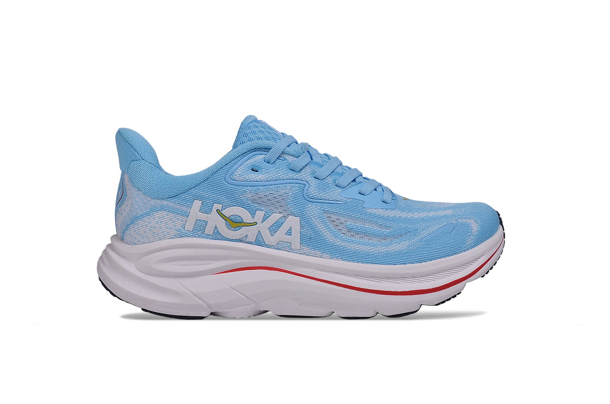 Hoka Clifton 10 Sky Blue/White/Red