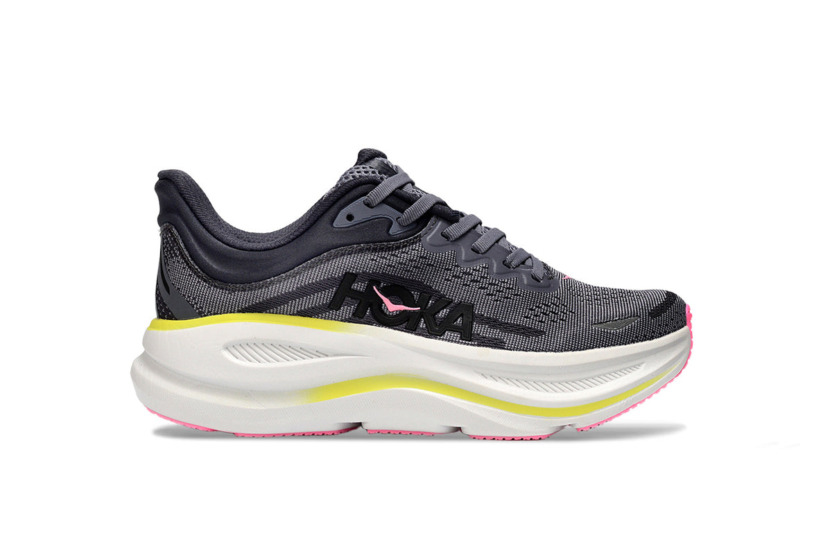 HOKA ONE ONE Bondi 9 Black / Cyber Yellow / Pink Glow