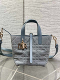CD 2026 Toujours Bag Blue Grey Suede Leather 286497