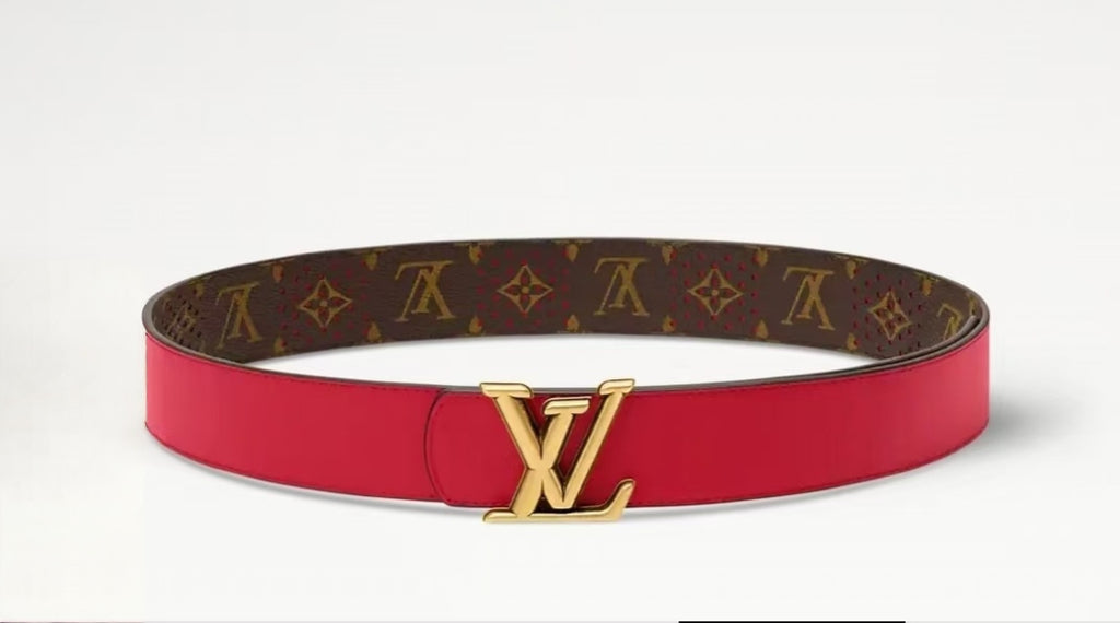 Louis Vuitton LV Initiales 30mm Reversible Belt Monogram Cerise