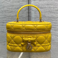 CD 2026 Vanity Bag 17.5cm Yellow Cannage Lambskin 286426