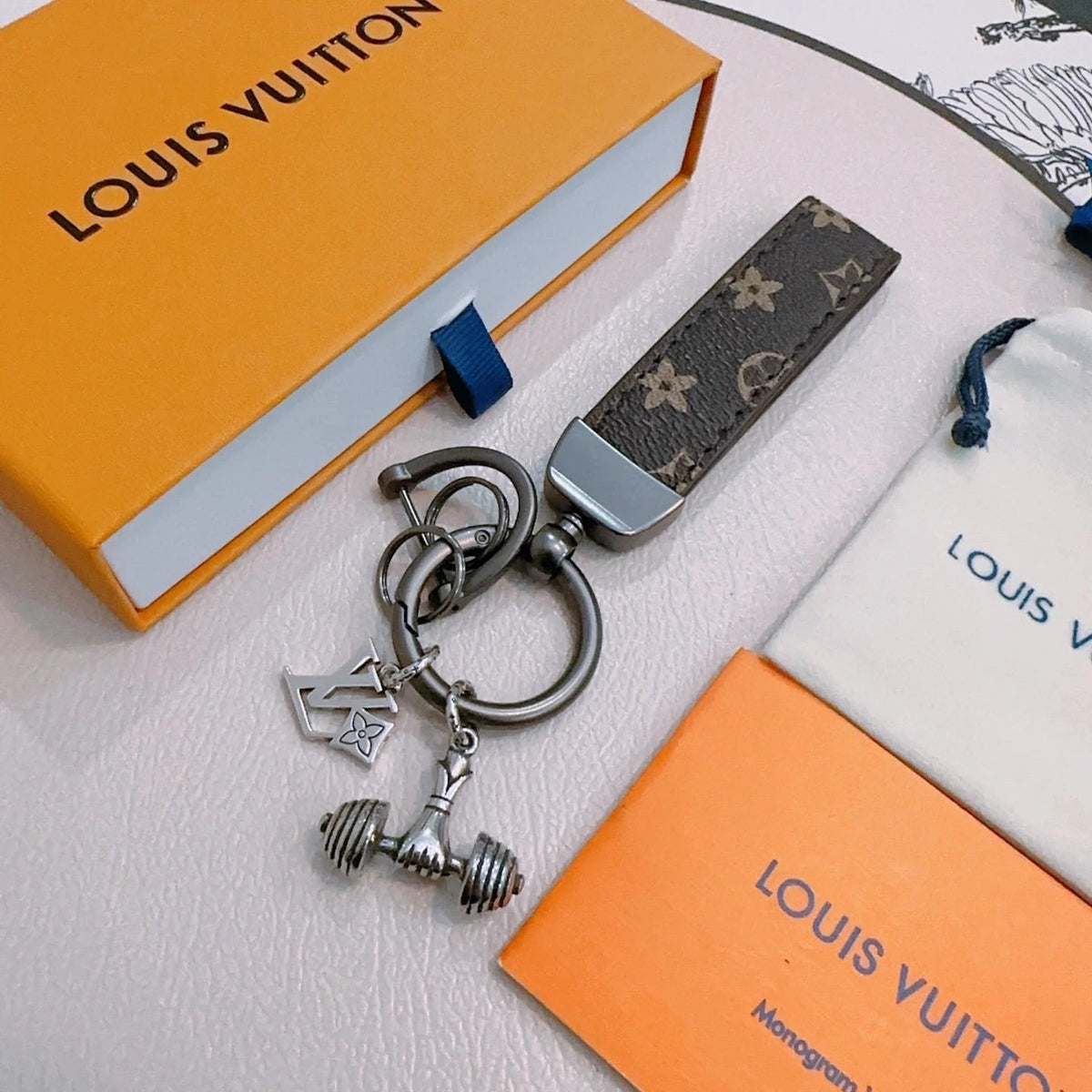 LV Dumbbell Charm