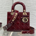 CD 2026 Bow Lady Dior 20cm Red Patent Leather 289215