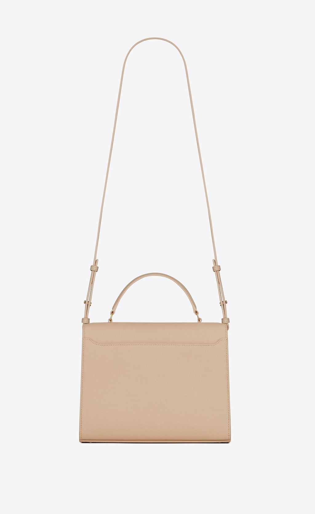 Y Cassandra Medium Top Handle in Grain de Poudre Embossed Leather