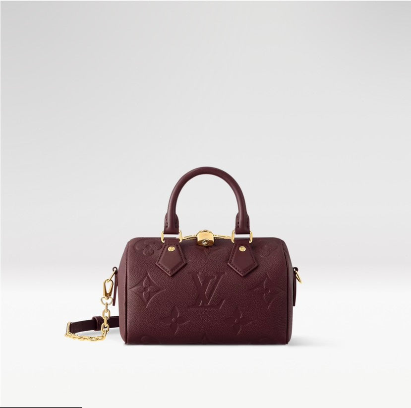Louis Vuitton Speedy Bandoulière 20 Monogram Empreinte Garnet
