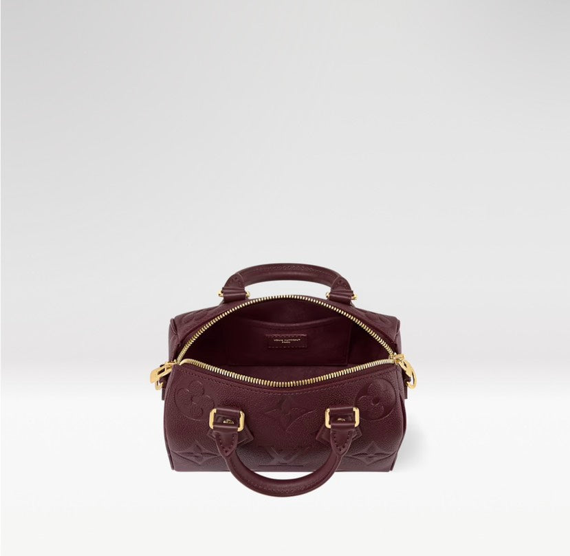 Louis Vuitton Speedy Bandoulière 20 Monogram Empreinte Garnet