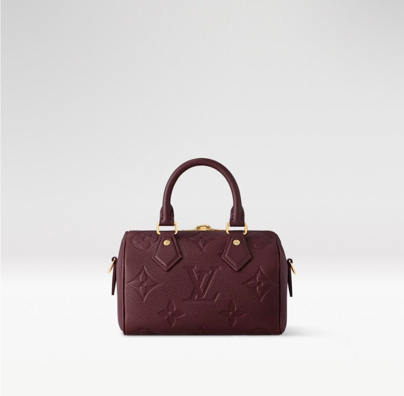 Louis Vuitton Speedy Bandoulière 20 Monogram Empreinte Garnet