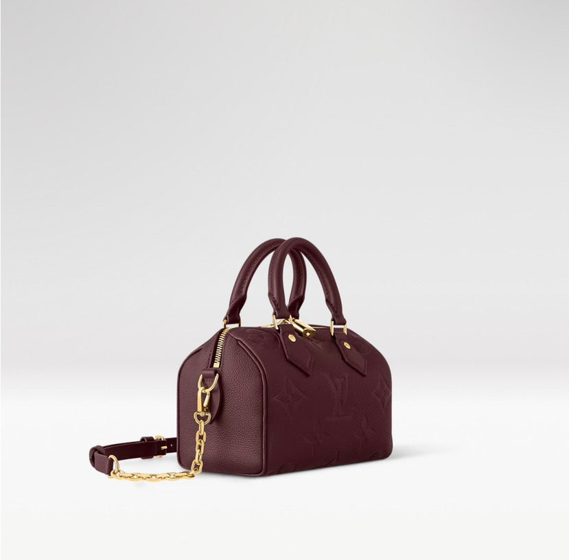 Louis Vuitton Speedy Bandoulière 20 Monogram Empreinte Garnet