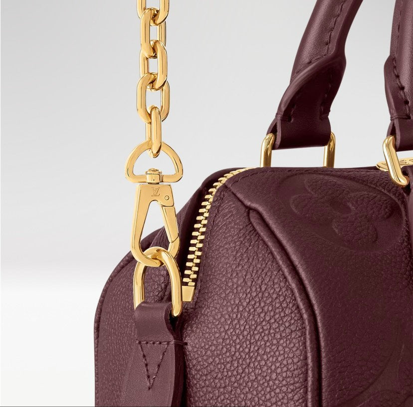 Louis Vuitton Speedy Bandoulière 20 Monogram Empreinte Garnet