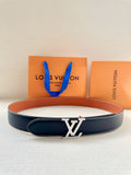 Louis Vuitton LV Tilt 40MM Reversible Belt Navy Cognac