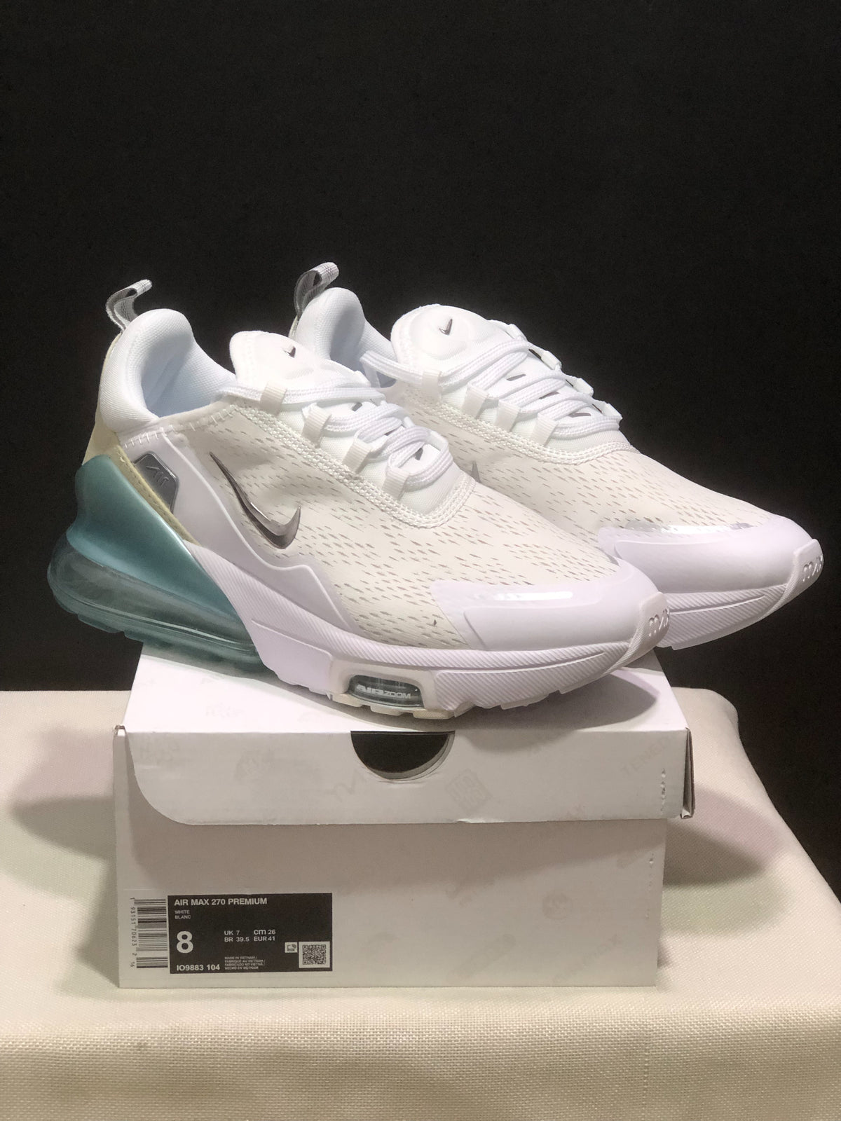 Air Max 270 Premium White/Silver/Teal