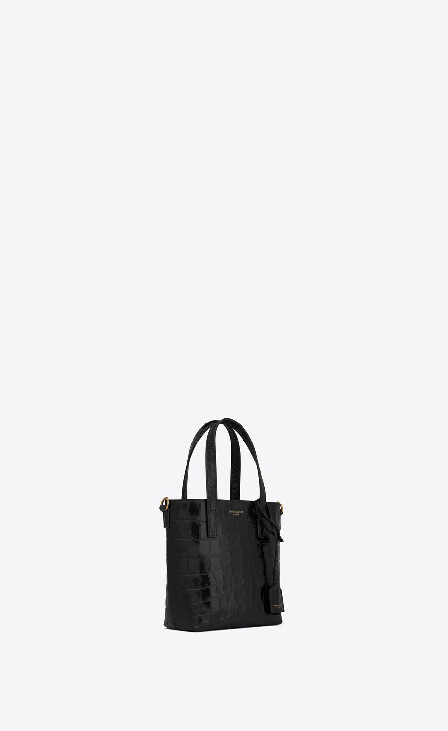 Y Paris Mini Toy Shopping In Crocodile-Embossed Leather